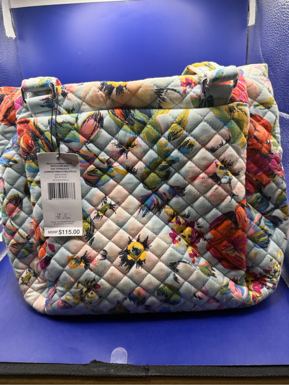 Vera Bradley Multi-Compartment Shoulder Bag Sea Air Floral